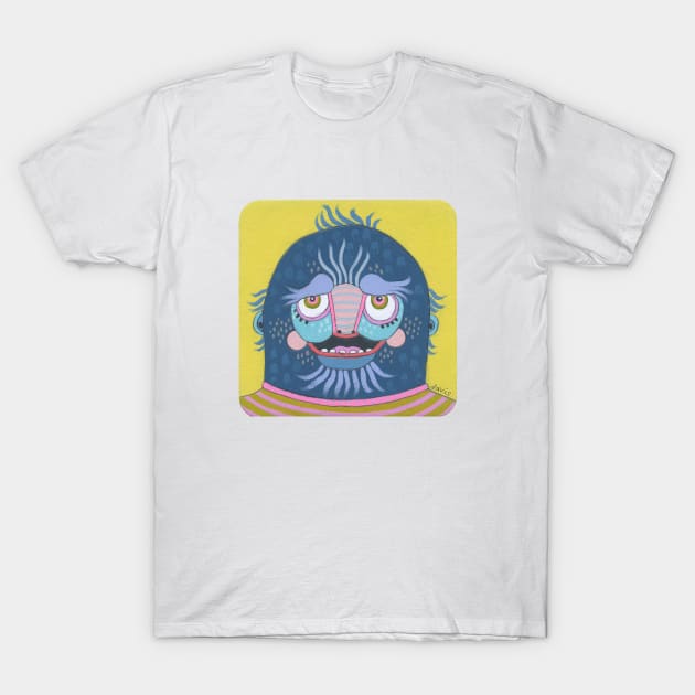 Blue Monster T-Shirt by jenniferdavisart